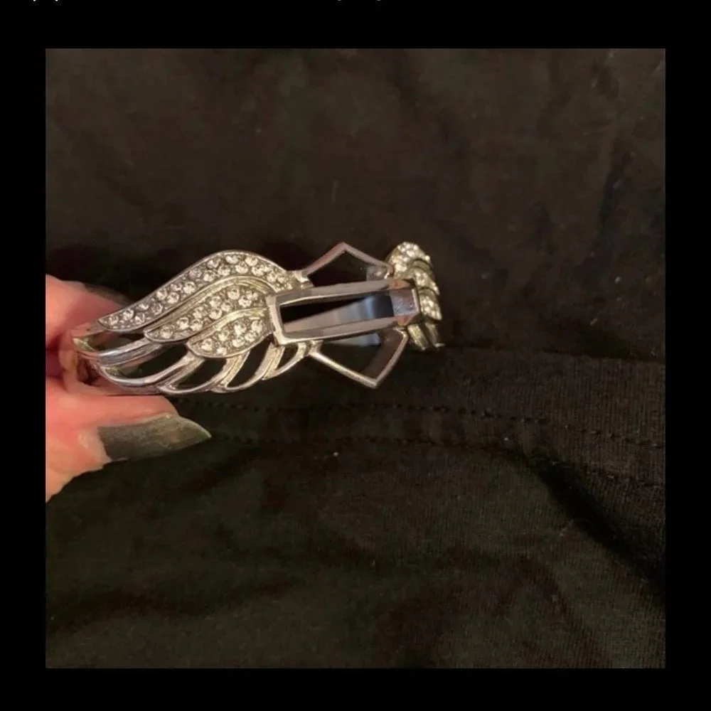 Angel Wing HD Clear Rhinestone Bracelet